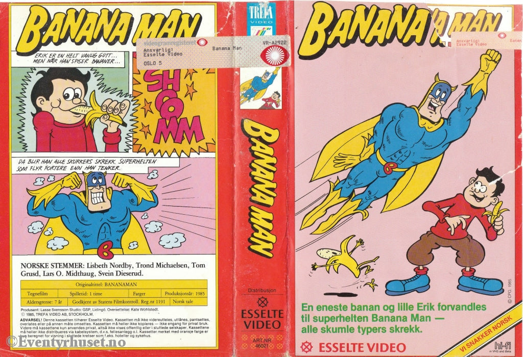 Download / Stream: Bananaman. 1985. Vhs Big Box. Norwegian Dubbing. Stream