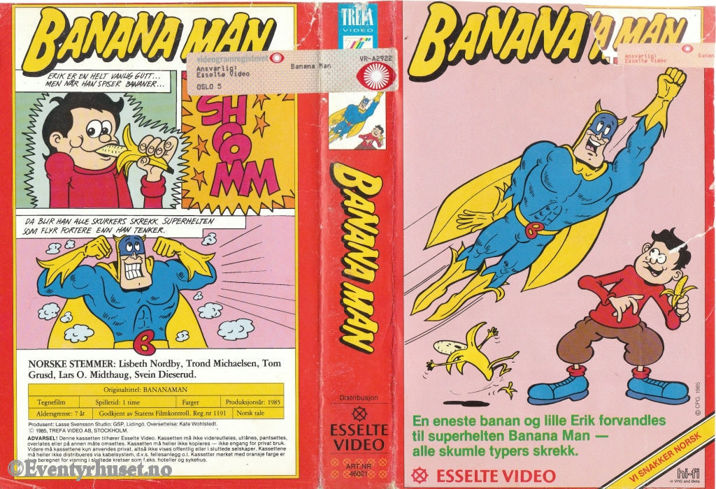 Download / Stream: Bananaman. 1985. Vhs Big Box. Norwegian Dubbing. Stream