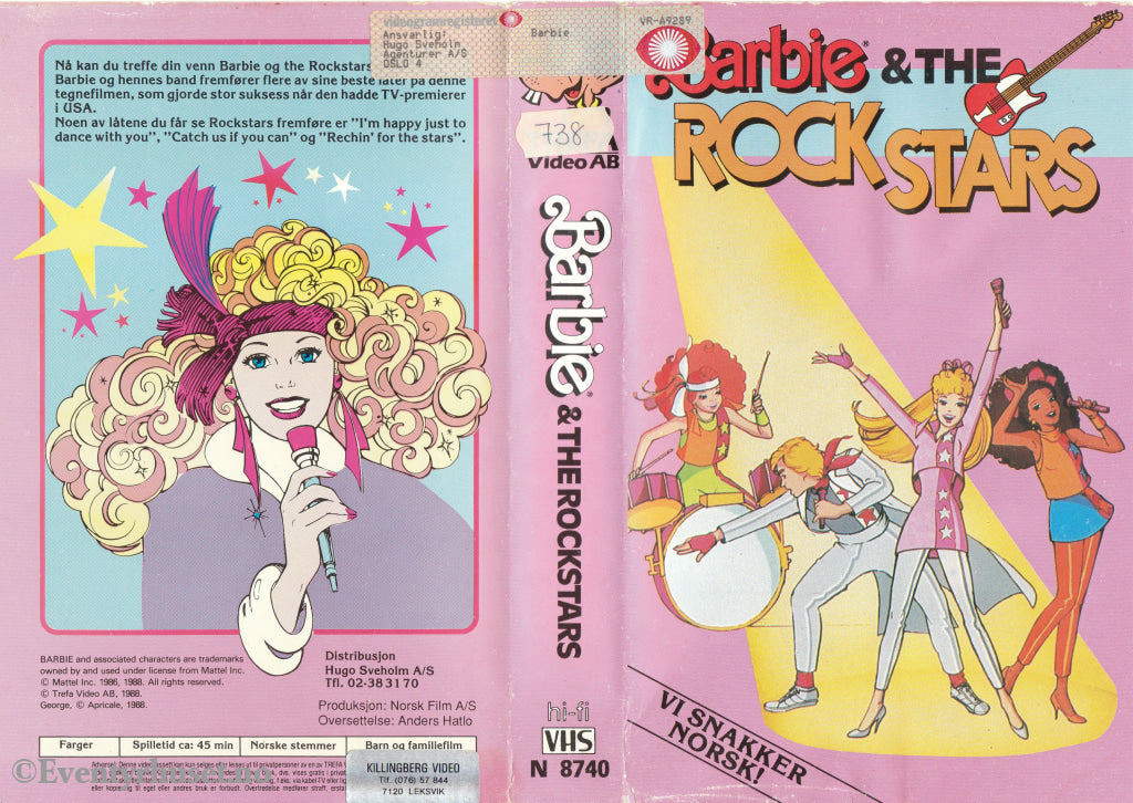 Download / Stream: Barbie & The Rockstars. 1986/88. Vhs Big Box. Norwegian Dubbing.