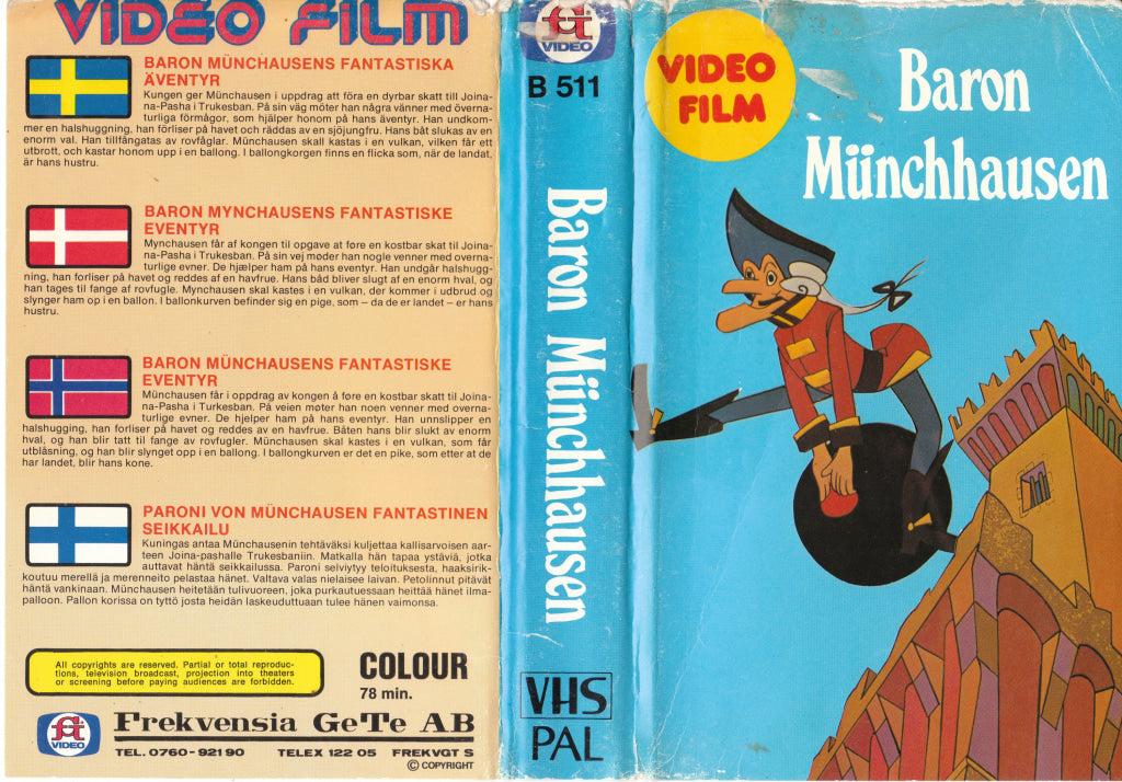 Download / Stream: Baron Münchhausen. Vhs Big Box. Norwegian Subtitles.