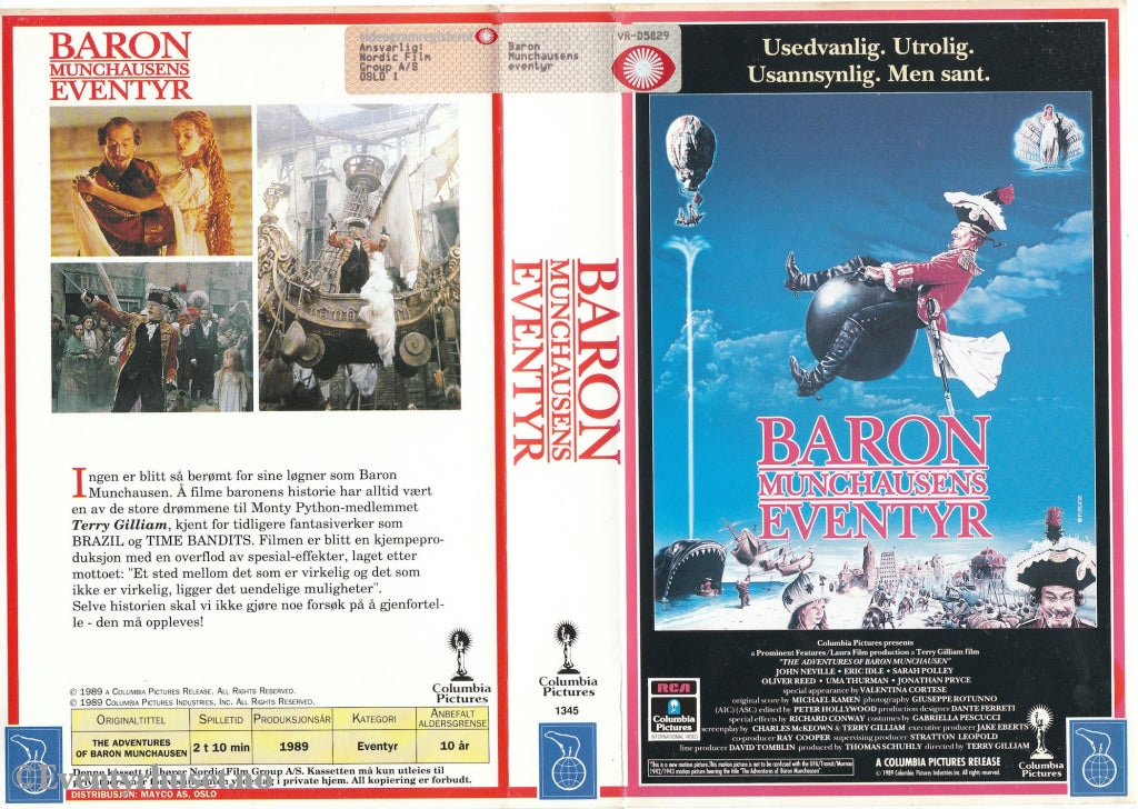 Download / Stream: Baron Munchausens Eventyr. 1989. Vhs Big Box. Norwegian Subtitles.
