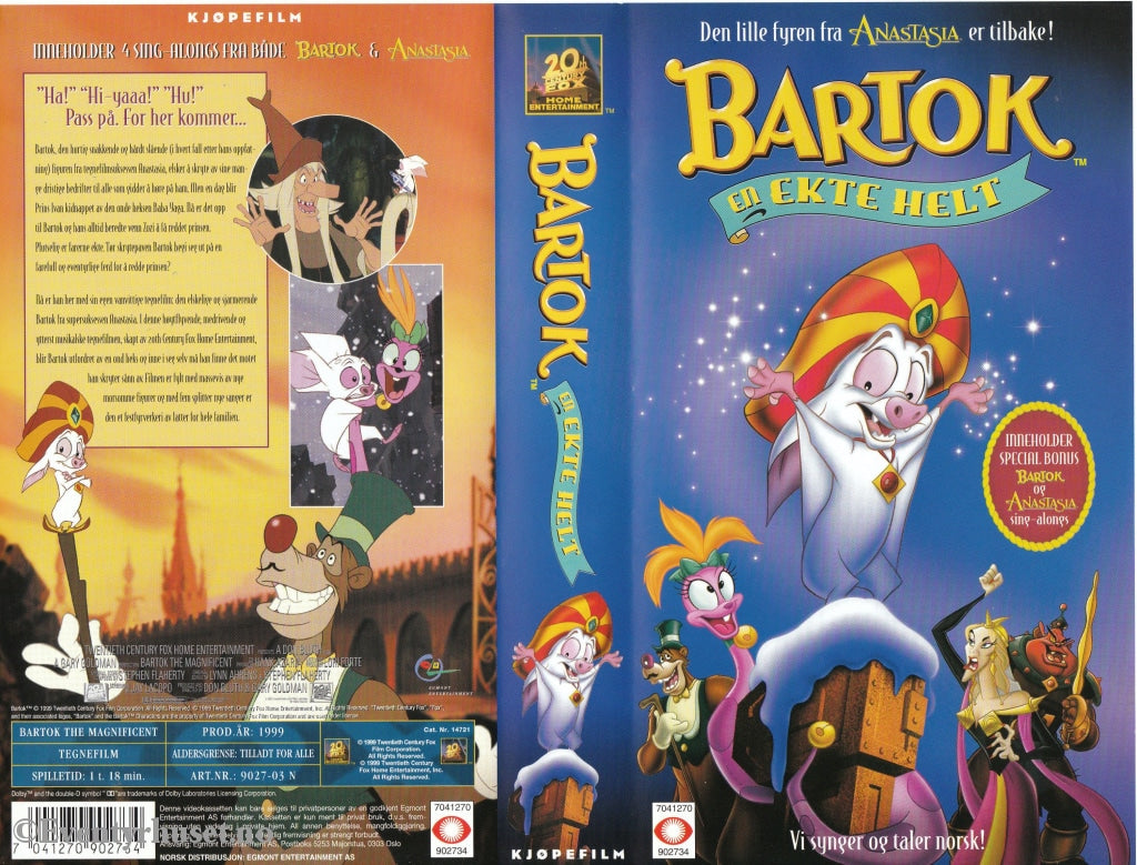 Download / Stream: Bartok. 1999. Vhs. Norwegian Dubbing. Vhs