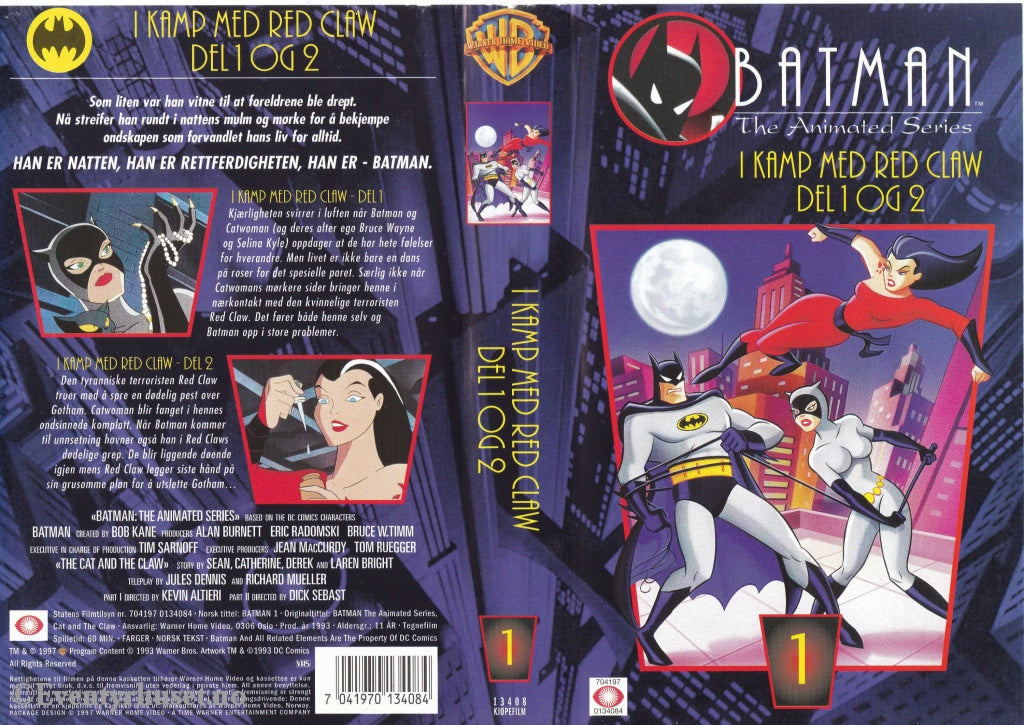 Download / Stream: Batman Animated. Vol. 1. 1993. Vhs. Norwegian Subtitles. Vhs