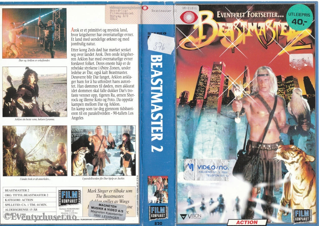 Download / Stream: Beastmaster 2. 1990. Vhs Big Box. Norwegian Subtitles.