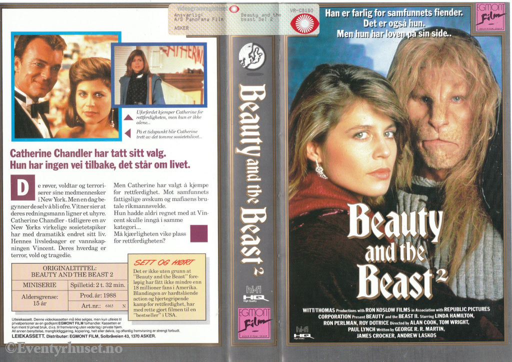 Download / Stream: Beauty And The Beast. Vol. 2. 1988. Vhs Big Box. Norwegian Subtitles.