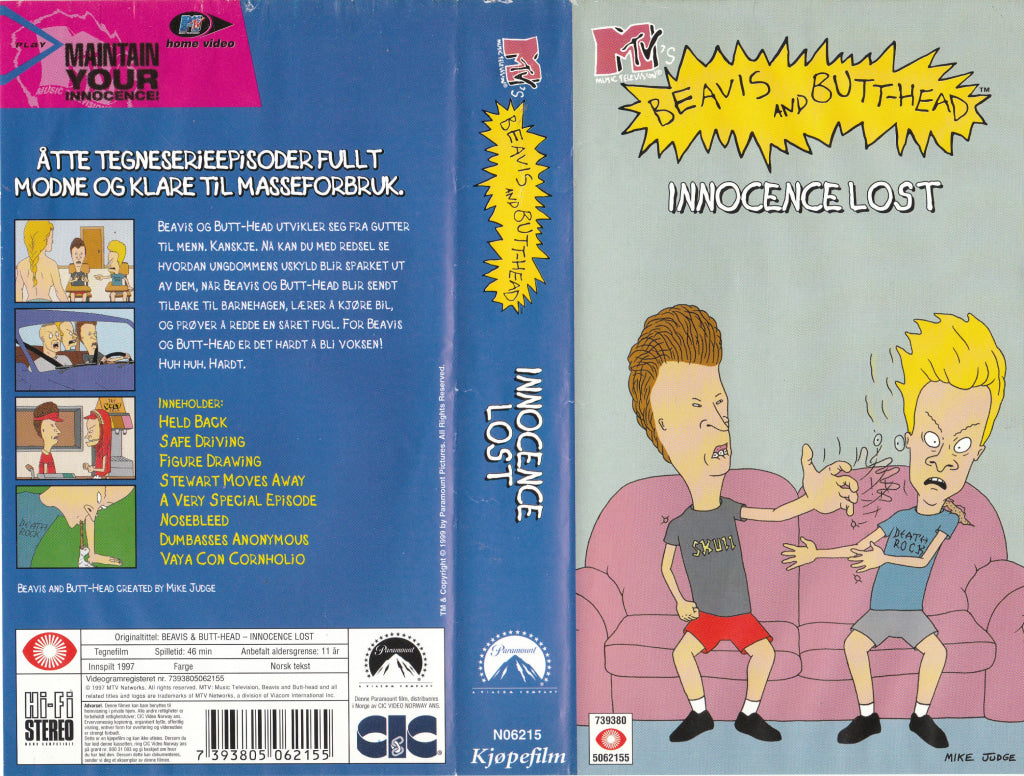Download / Stream: Beavis and Butt-Head. Innocence Lost. 1997. VHS SB. Norwegian subtitles. VHS