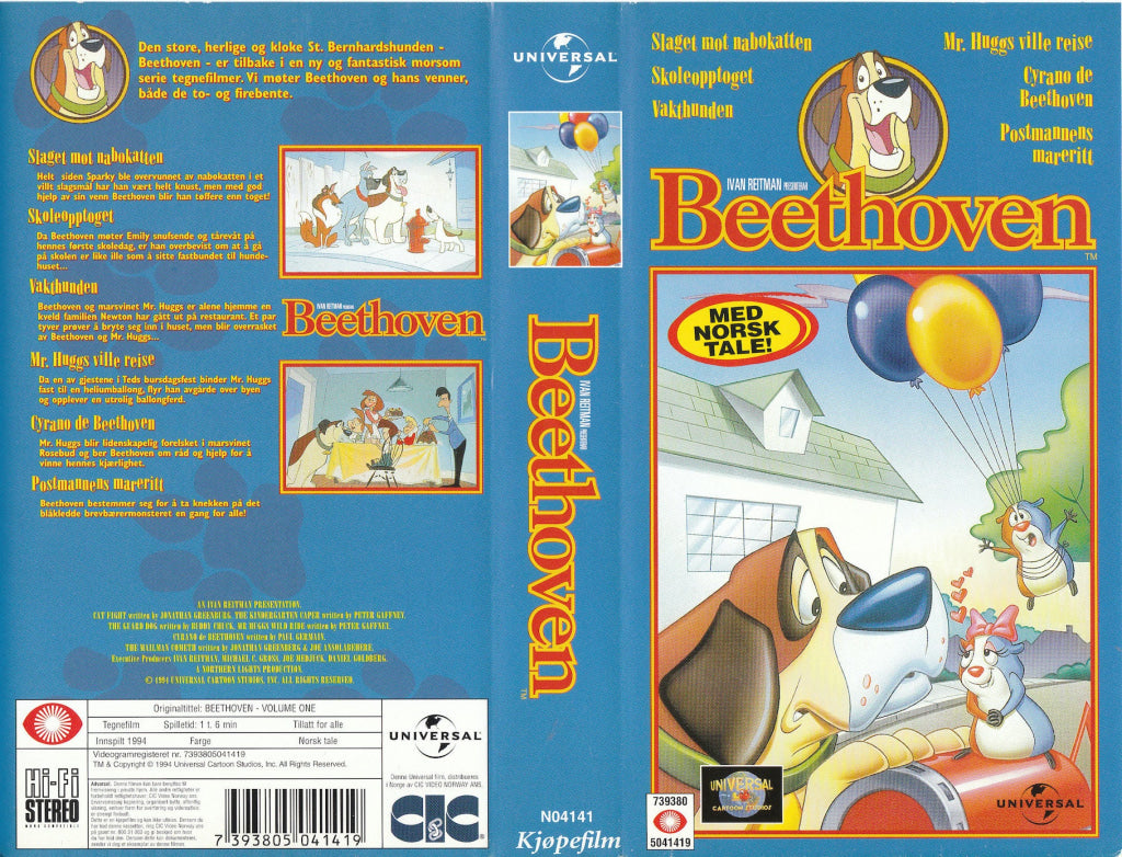 Download / Stream: Beethoven. Vol. 1. 1994. VHS SB. Norwegian dubbing. VHS