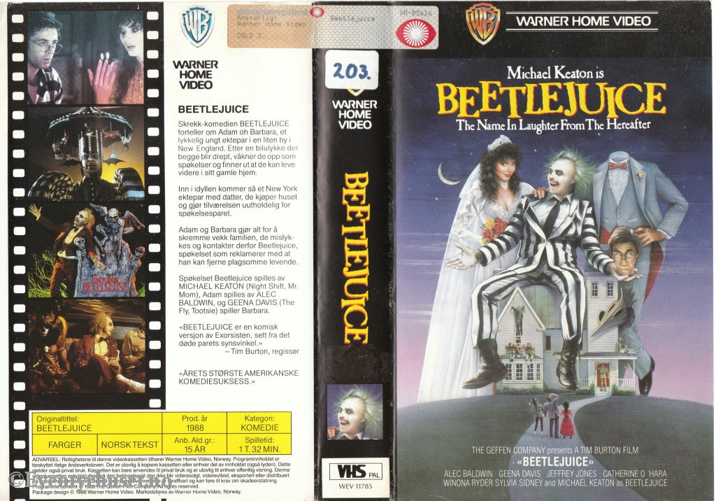 Download / Stream: Beetlejuice. 1988. Vhs Big Box. Norwegian Subtitles.
