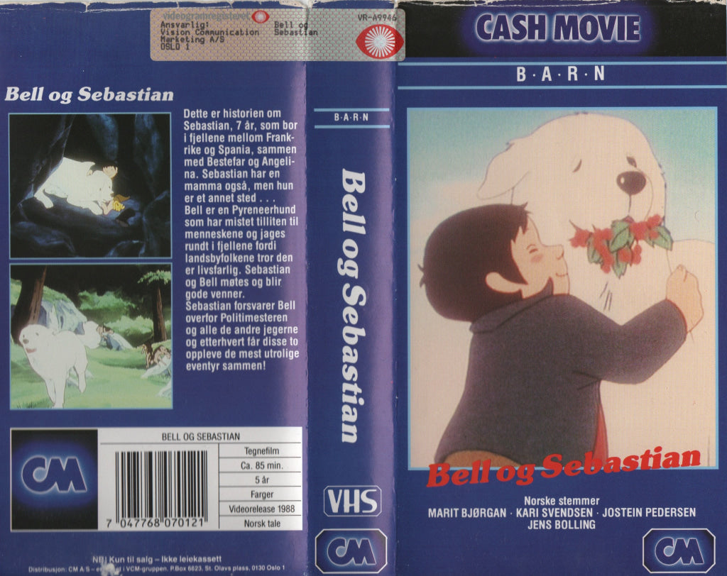 Download / Stream: Bell og Sebastian. 1988. VHS SB. Norwegian dubbing. VHS