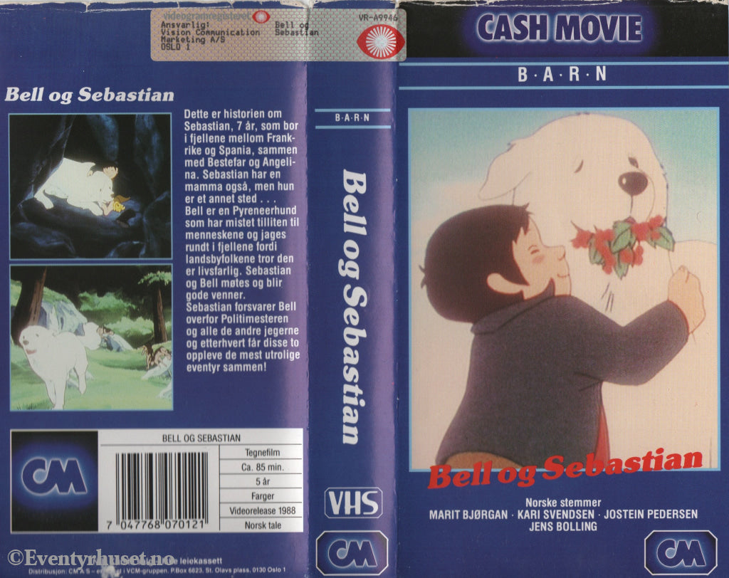 Download / Stream: Bell og Sebastian. 1988. VHS SB. Norwegian dubbing. VHS