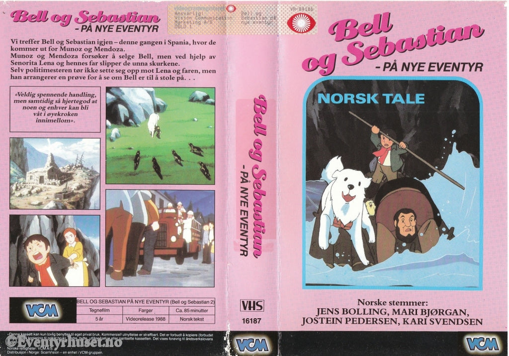 Download / Stream: Bell Og Sebastian På Nye Eventyr. 1988. Vhs Big Box. Norwegian Dubbing.