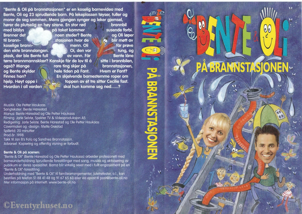 Download / Stream: Bente & Oli På Brannstasjonen. 1998. Vhs Big Box. Norwegian.