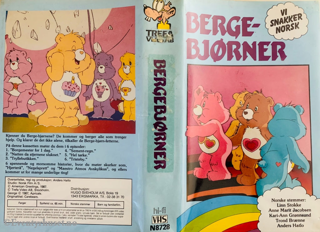 Download / Stream: Bergebjørner (Care Bears). 1987. Vhs Big Box. Norwegian Dubbing. Stream