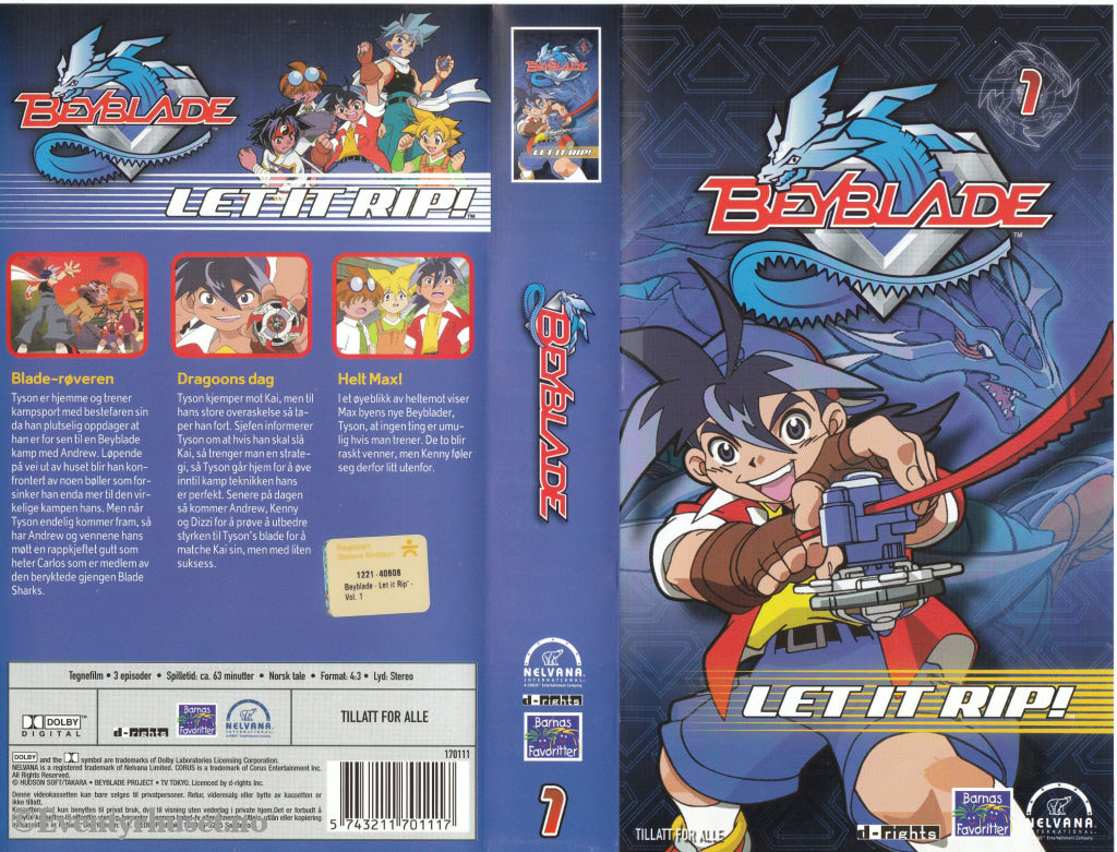 Download / Stream: Beyblade. Vol. 1. VHS SB. Norwegian dubbing. VHS