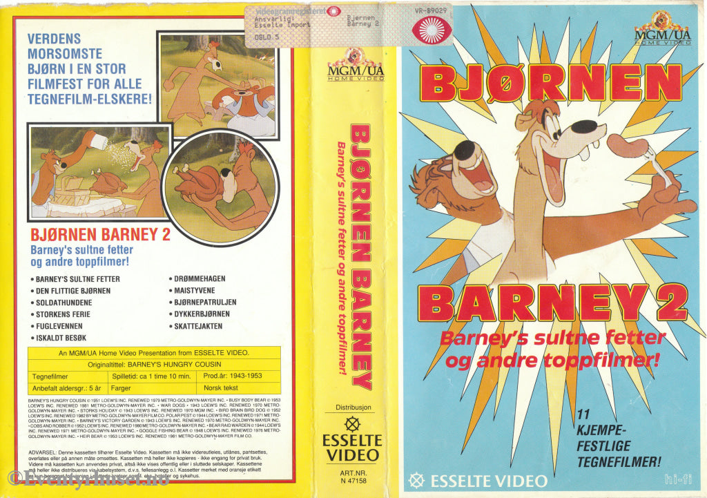 Download / Stream: Bjørnen Barney. Vol. 2. Barney´s Sultne Fetter Og Andre Toppfilmer! 1943-1953.