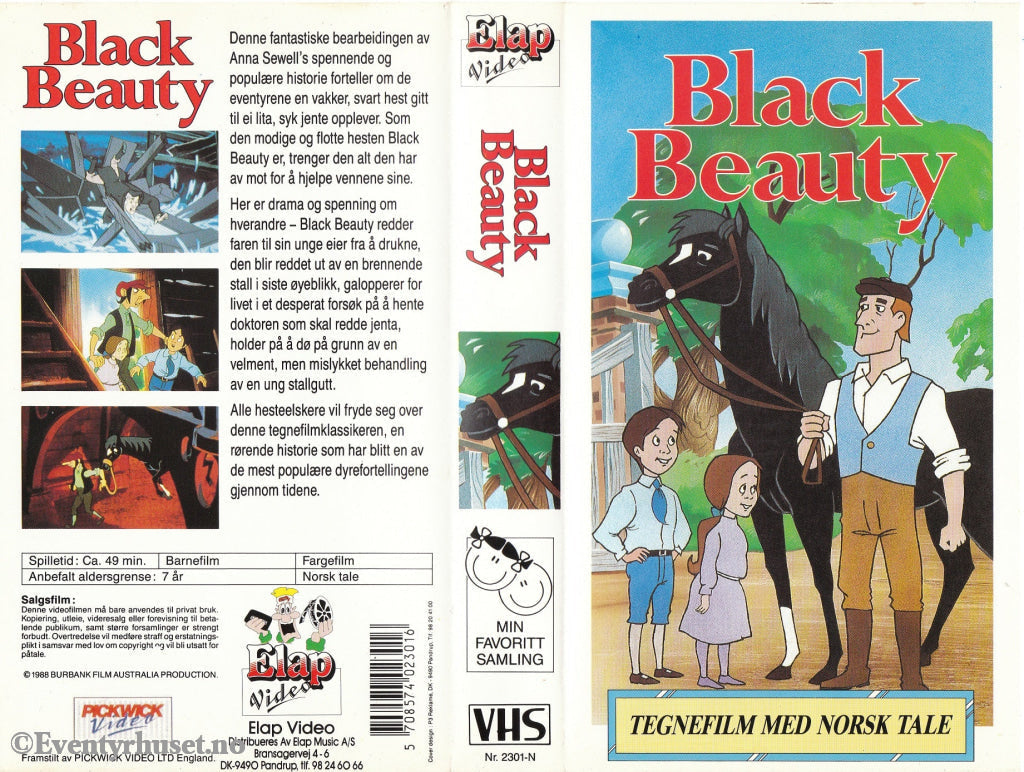 Download / Stream: Black Beauty. 1988/90. Vhs. Norwegian Dubbing. Vhs