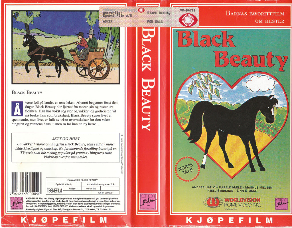 Download / Stream: Black Beauty. VHS SB. Norwegian dubbing. VHS