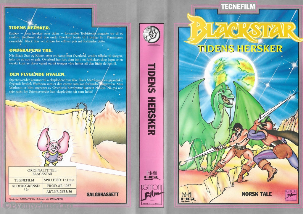 Download / Stream: Blackstar - Tidens Hersker. 1987. Vhs Big Box. Norwegian Dubbing. Stream