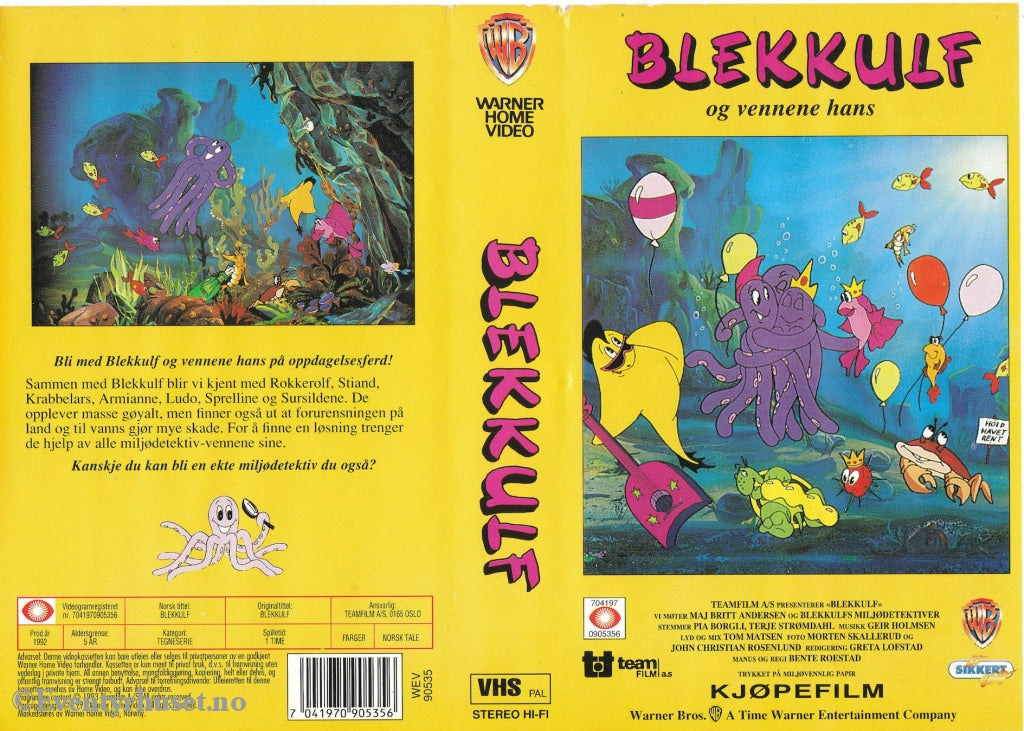 Download / Stream: Blekkulf Og Vennene Hans. 1992. Vhs. Norwegian. Vhs