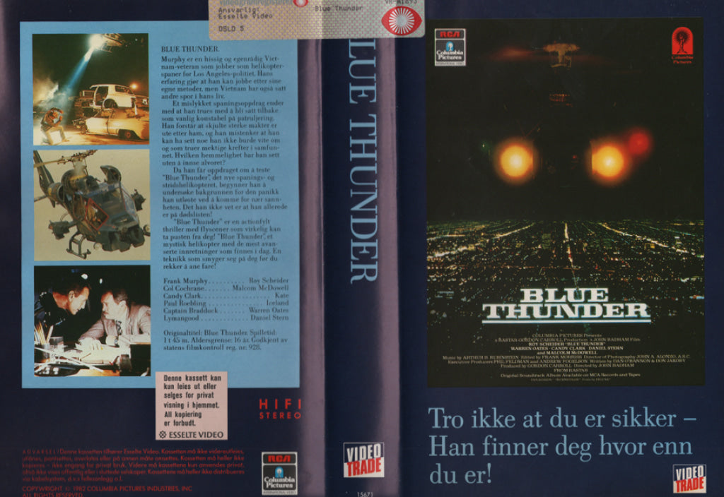 Download / Stream: Blue Thunder. 1983. Vhs Big Box. Norwegian Subtitles.