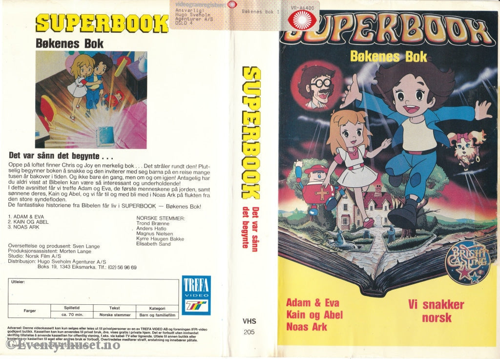 Download / Stream: Bøkenes Bok. Vol. 1 (Superbook). 1989. Vhs Big Box. Norwegian Dubbing.