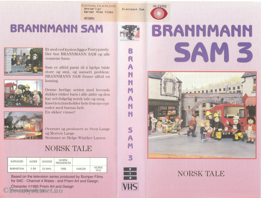 Download / Stream: Brannmann Sam. Vol. 3. 1988. Vhs. Norwegian Dubbing. Stream Vhs