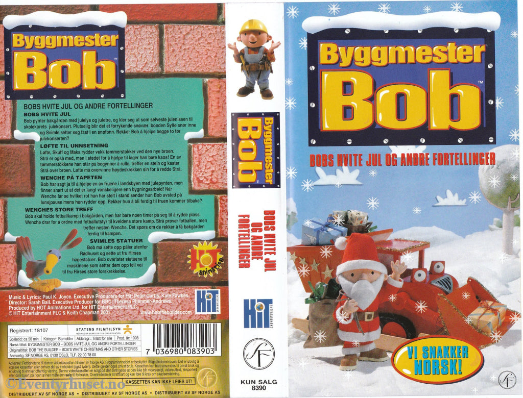 Download / Stream: Byggmester Bob. Bobs Hvite Jul Og Andre Fortellinger. Vhs. Norwegian Dubbing. Vhs