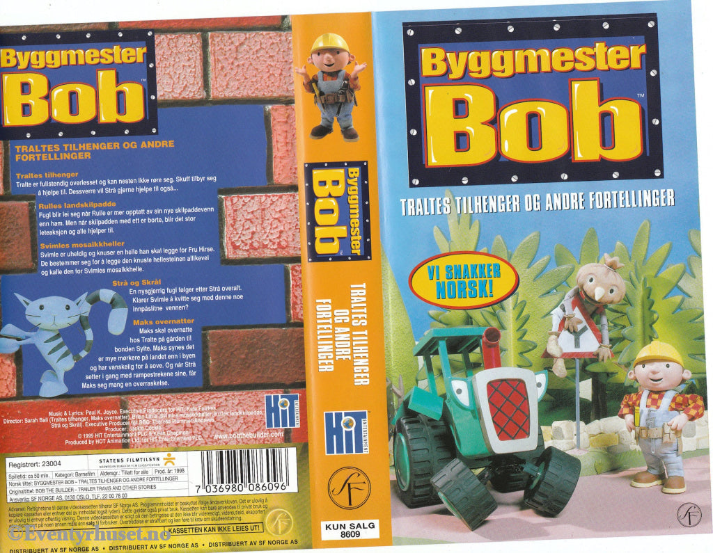 Download / Stream: Byggmester Bob. Traltes Tilhenger Og Andre Fortellinger. Vhs. Norwegian Dubbing.