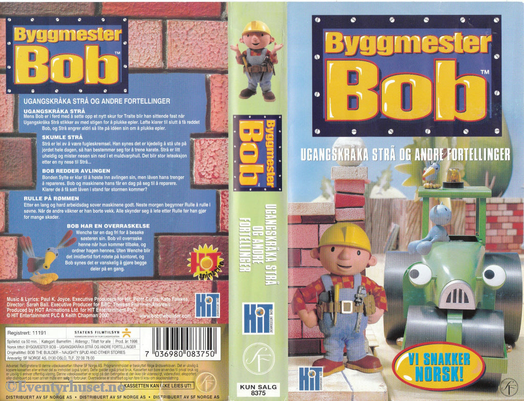 Download / Stream: Byggmester Bob. Ugangskråka Strå Mfl. Vhs. Norwegian Dubbing. Vhs