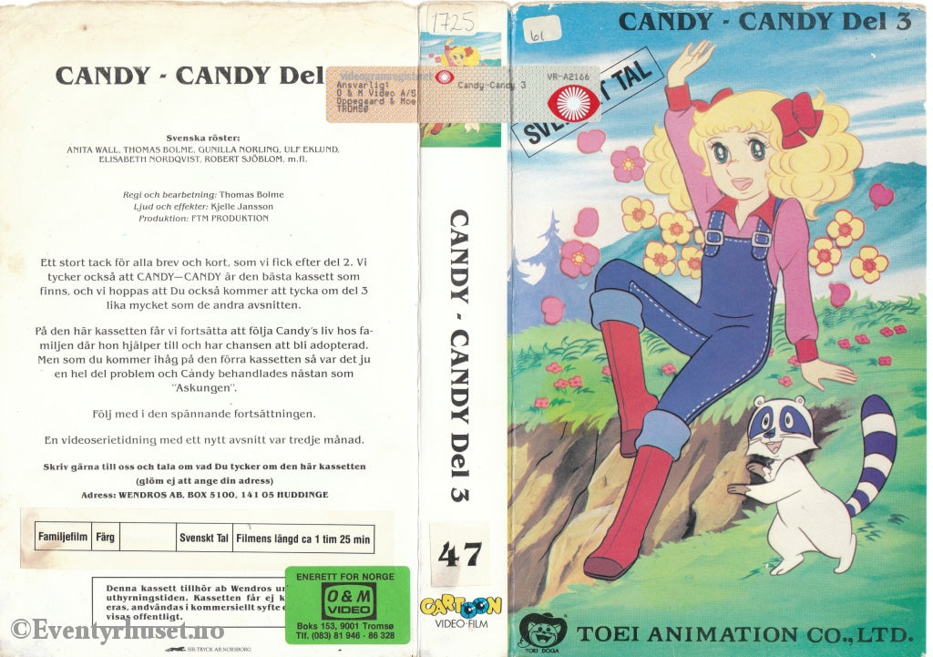 Download / Stream: Candy Candy. Vol. 3. Vhs Big Box. Norwegian Distribution Swedish Dubbing.