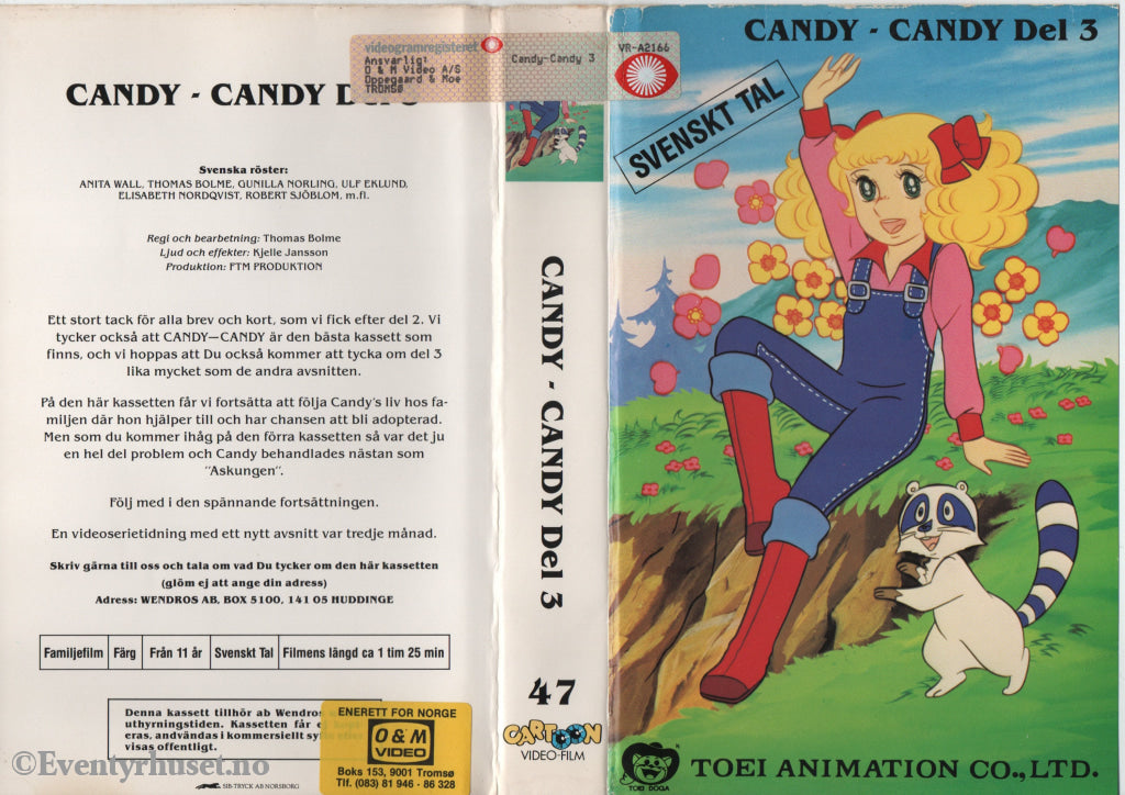 Download / Stream: Candy Candy. Vol. 3. VHS Big Box. Norwegian distribution Swedish dubbing. VHS