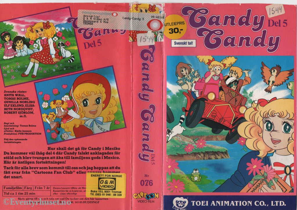 Download / Stream: Candy Candy. Vol. 5. VHS Big Box. Norwegian distribution Swedish dubbing. VHS