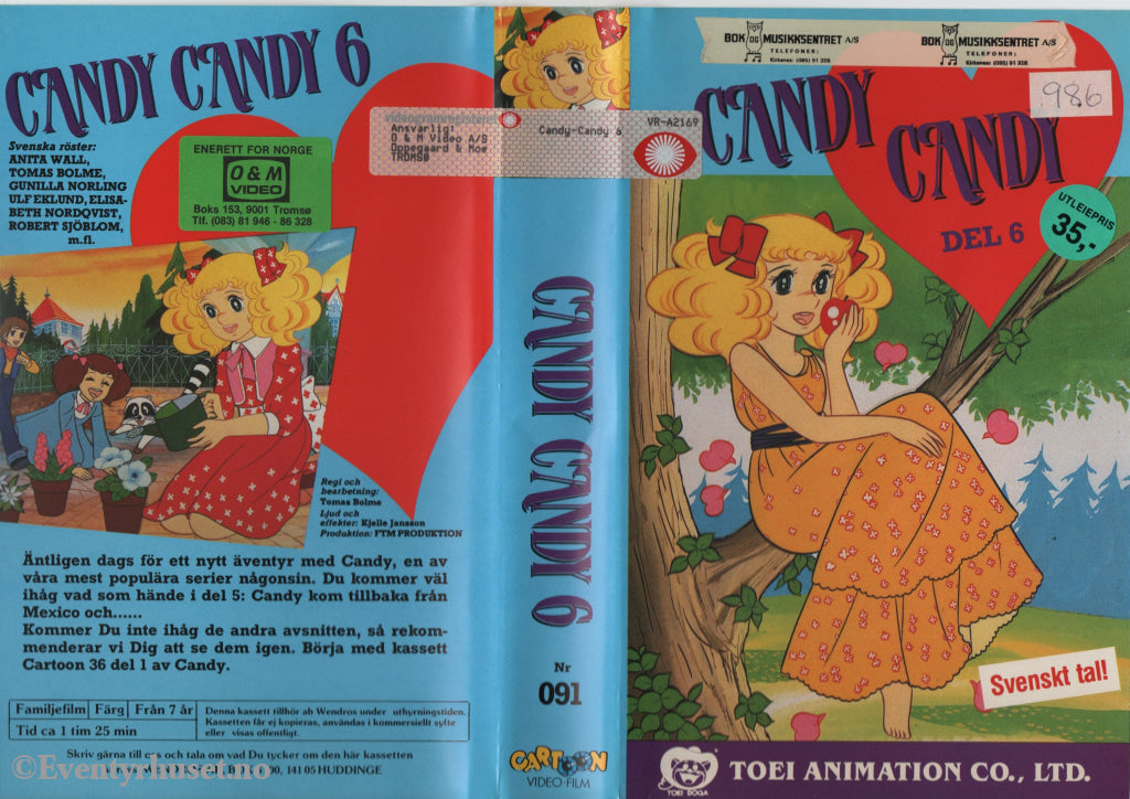 Download / Stream: Candy Candy. Vol. 6. VHS Big Box. Norwegian distribution Swedish dubbing. VHS