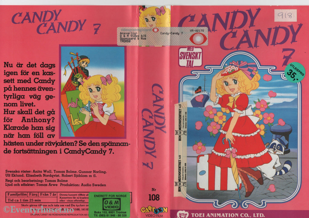 Download / Stream: Candy Candy. Vol. 7. VHS Big Box. Norwegian distribution Swedish dubbing. VHS