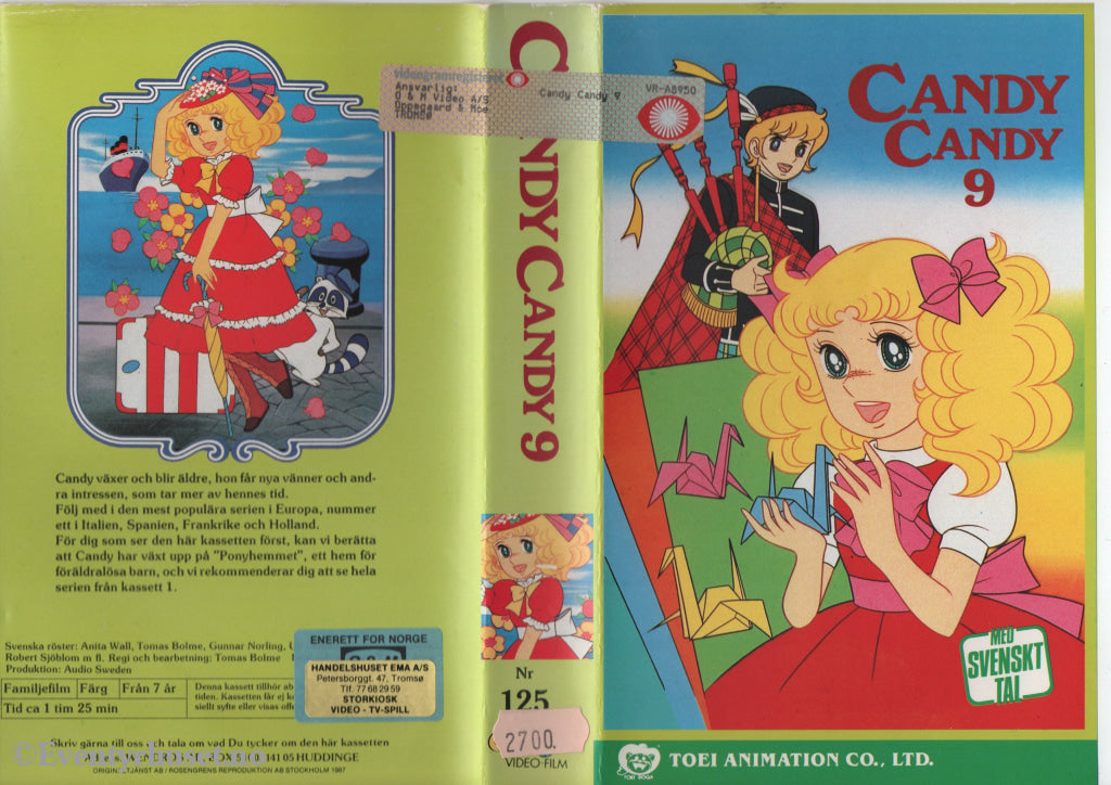 Download / Stream: Candy Candy. Vol. 9. VHS Big Box. Norwegian distribution Swedish dubbing. VHS