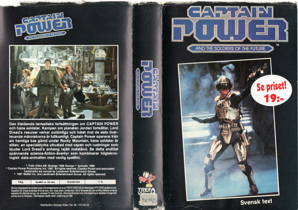 Download / Stream: Captain Power And The Soldiers Of The Future. 1987. Vhs Big Box. Swedish