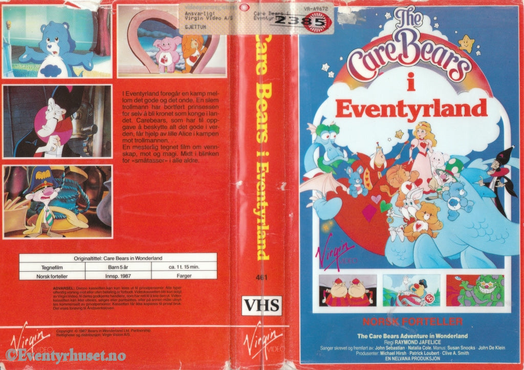 Download / Stream: Care Bears I Eventyrland (Care In Wonderland). 1987 Vhs Big Box. Norwegian