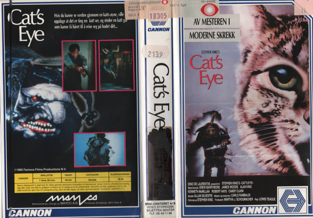 Download / Stream: Cat´s Eye. 1985. Vhs Big Box. Norwegian Subtitles.