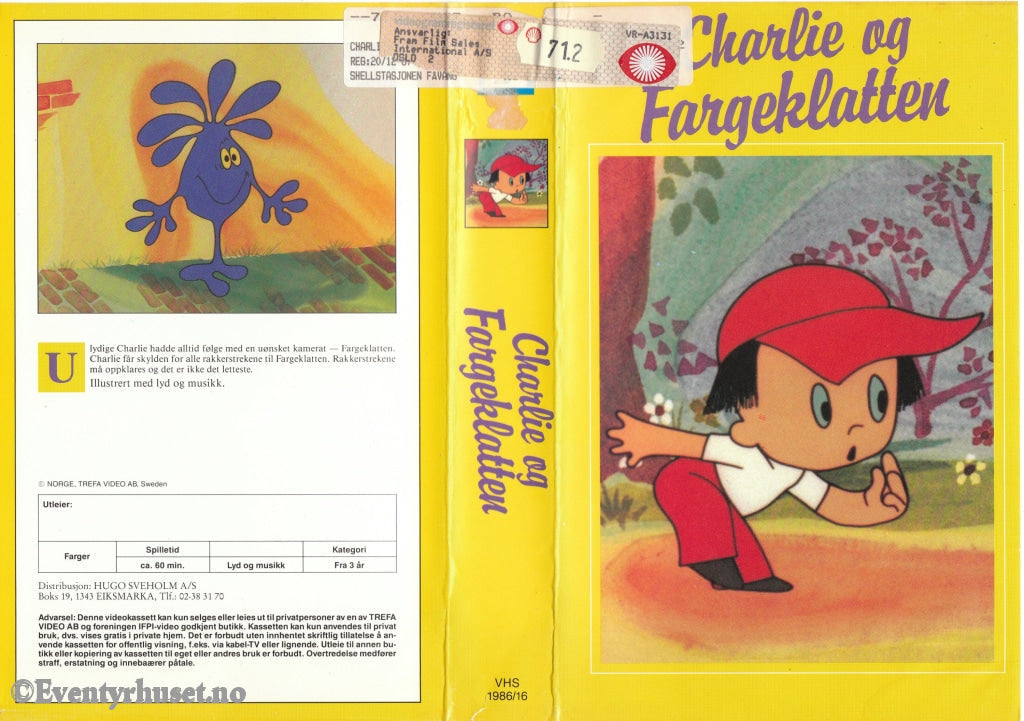 Download / Stream: Charlie Og Fargeklatten. Vhs Big Box. Norwegian Distribution.