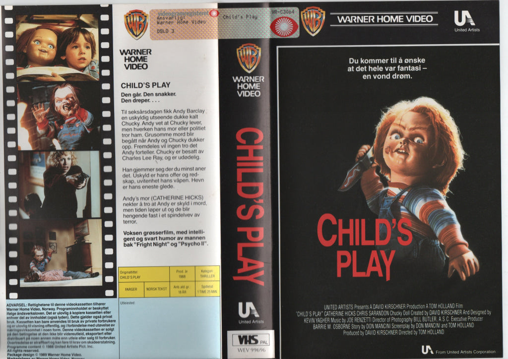 Download / Stream: Child’s Play. 1988. VHS Big Box. Norwegian subtitles. VHS