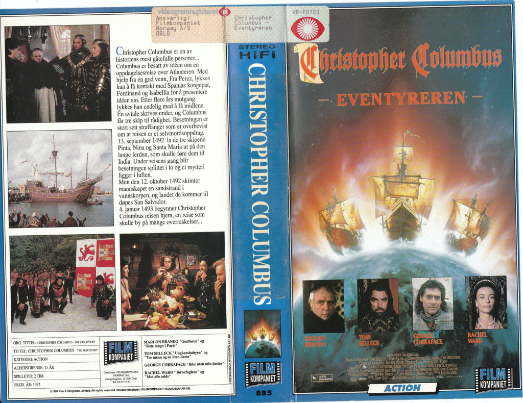 Download / Stream: Christopher Columbus - Eventyreren. 1992. VHS SB. Norwegian subtitles. VHS