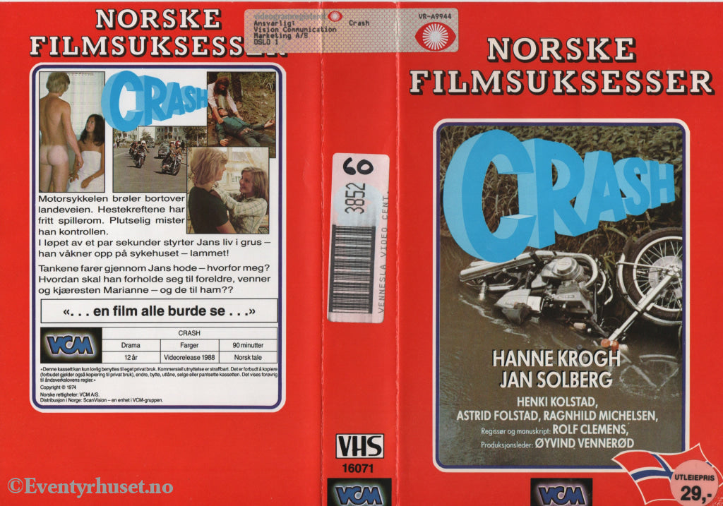 Download / Stream: Crash. 1988. VHS Big Box. Norwegian. VHS