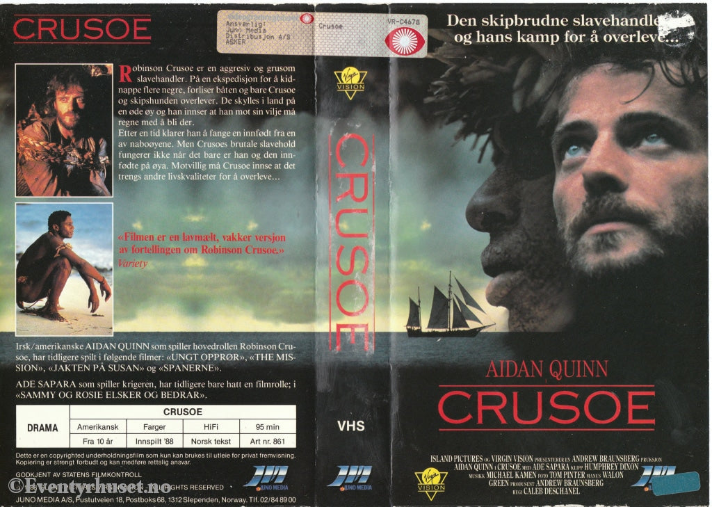 Download / Stream: Crusoe. 1988. Vhs Big Box. Norwegian Subtitles.