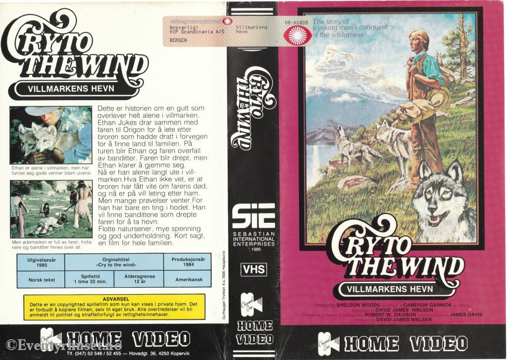 Download / Stream: Cry To The Wind - Villmarkens Venn. 1984. Vhs Big Box. Norwegian Subtitles.
