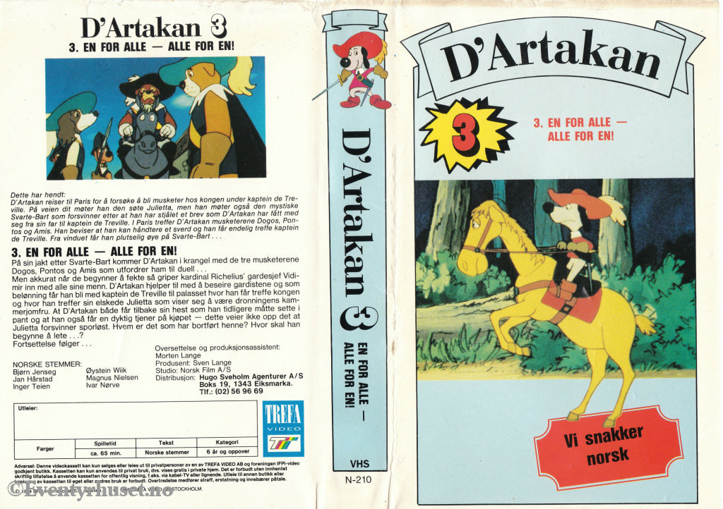Download / Stream: D´artakan (Dogtanian And The Three Muskehounds). Vol. 3. Vhs Big Box. Norwegian