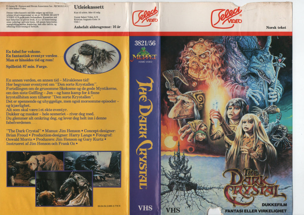 Download / Stream: Dark Crystal. 1984. VHS. Norwegian subtitles. VHS