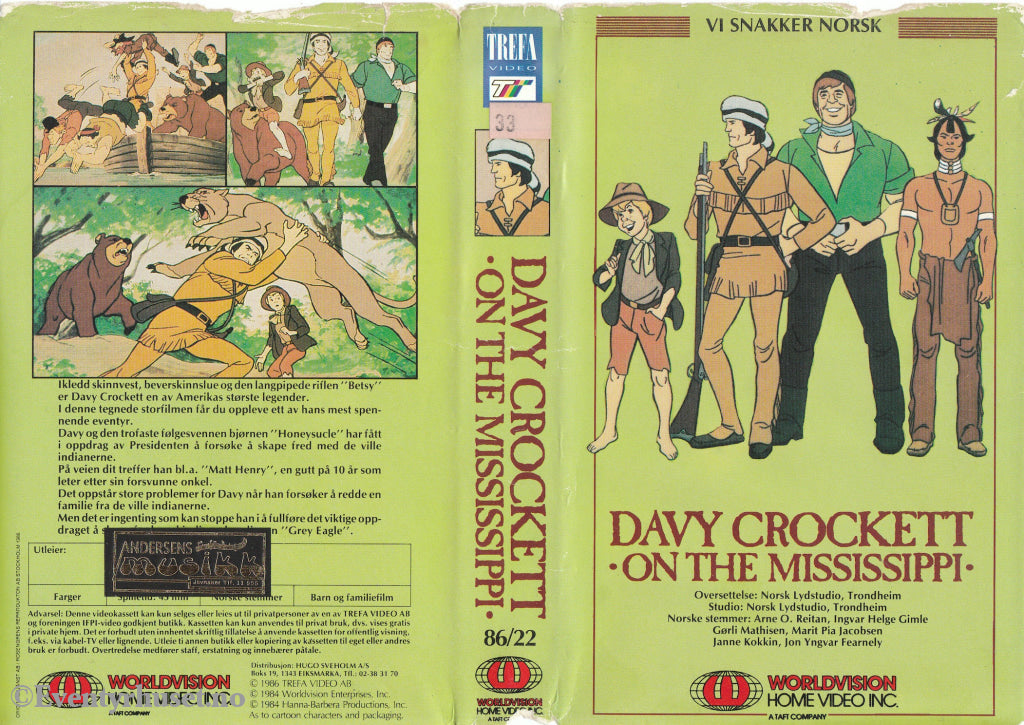 Download / Stream: Davy Crockett On The Missisippi. 1984/86. Vhs Big Box. Norwegian Dubbing.