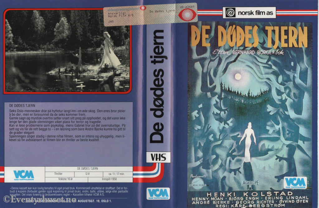 Download / Stream: De dødes tjern. 1958. VHS Big Box. Norwegian. VHS