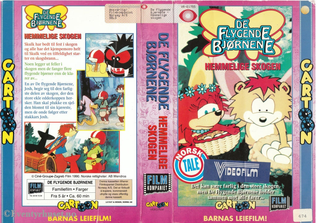 Download / Stream: De Flygende Bjørnene - Hemmelige Skogen. 1990 (The Little Flying Bears) Vhs Big