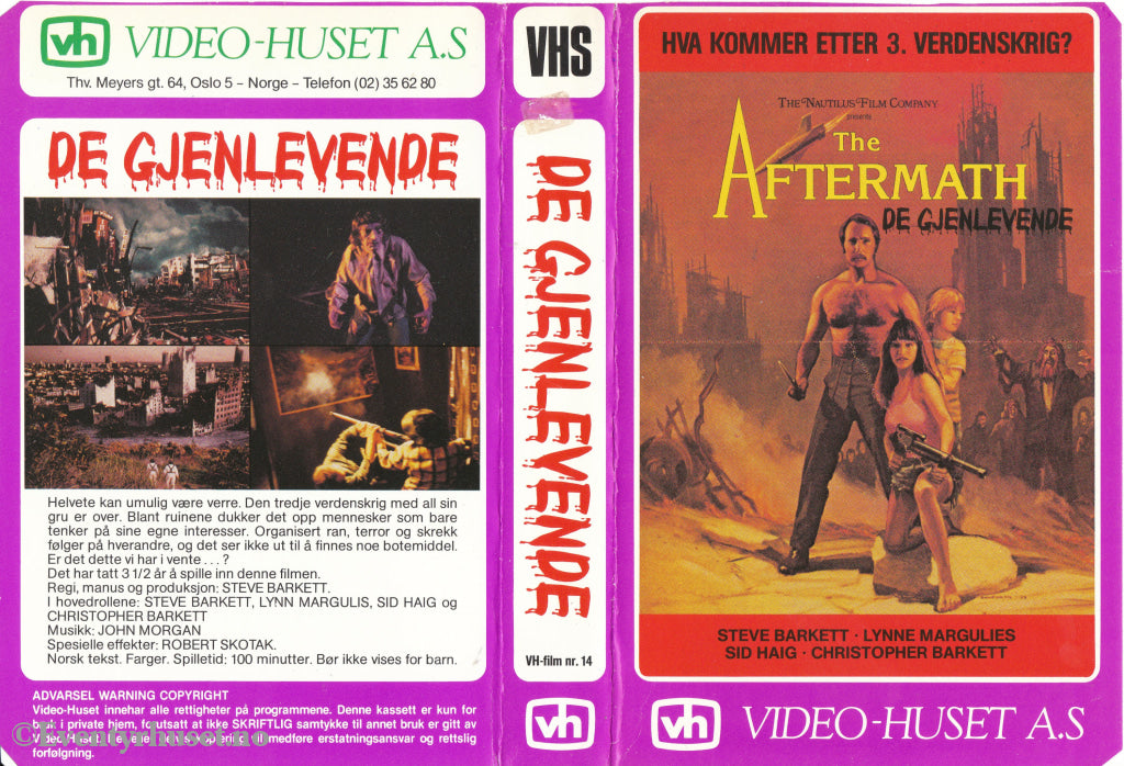 Download / Stream: De Gjenlevende (The Aftermath). 1982. Vhs Big Box. Norwegian Subtitles.